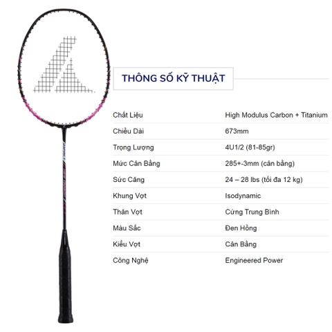 Vợt cầu lông ProKennex IMPACT NEW CARBON 1 vợt 1 túi