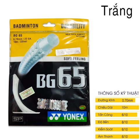 Dây đan vợt cầu lông Yoex BG65 1 bộ