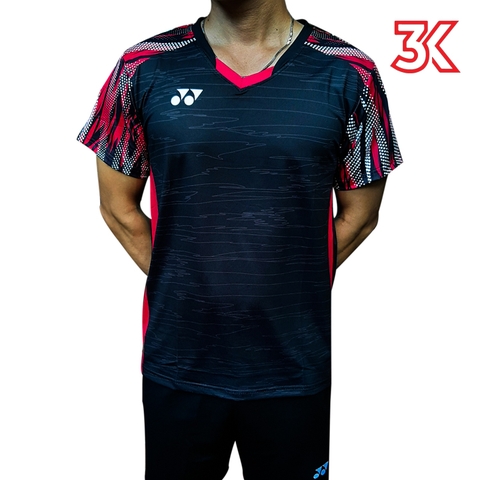 Áo cầu lông Yonex Nam Nữ Mẫu 3K04 Đen 1 Áo [Free Ship] [Ảnh thật]
