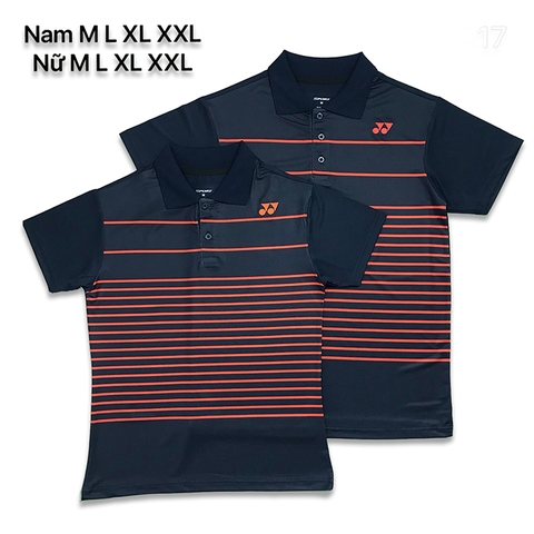 Áo cầu lông yonex cổ bẻ 2019 Nam nữ đen
