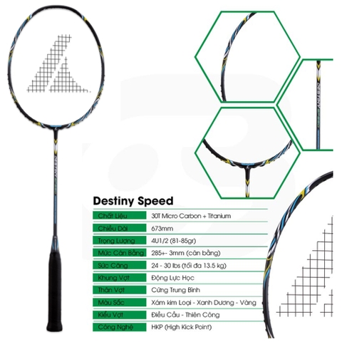 Vợt cầu lông ProKennex DESTINY SPEED 1 vợt 1 túi
