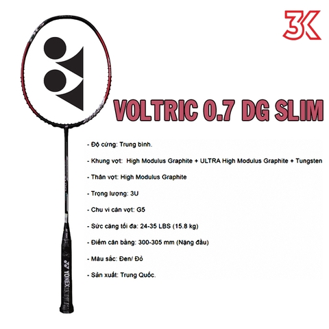 Vợt cầu lông Yonex Voltric 0.7 DG Slim 1 Khung vợt 1 Túi [Chính hãng] [Ảnh thật] [BH 3 Tháng] [Có sẵn] [Rẻ vô