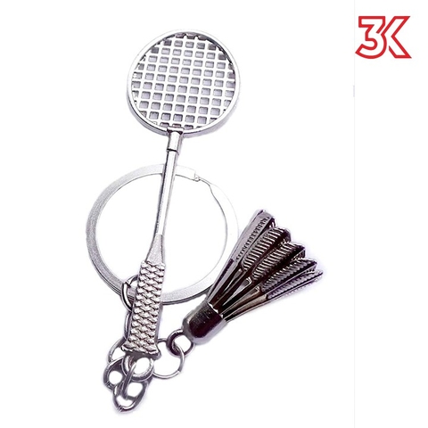 Móc khóa vợt cầu kim loại mẫu 2022