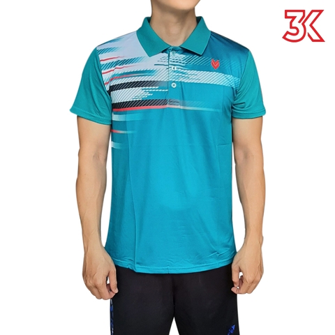 Áo cầu lông VICTEC cổ bẻ  Nam Nữ mẫu AVT18 Xanh ngọc