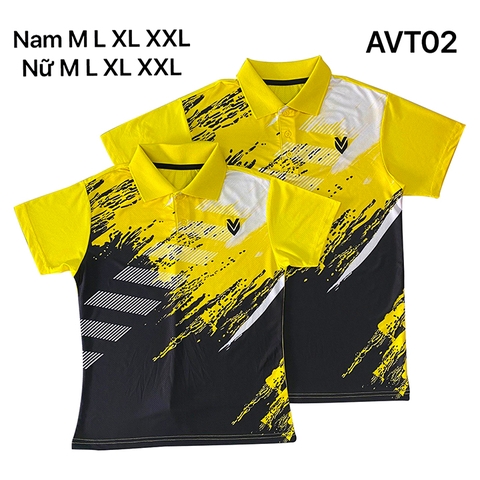 Áo cầu lông có cổ Nam Nữ Victec AVT02 Vàng