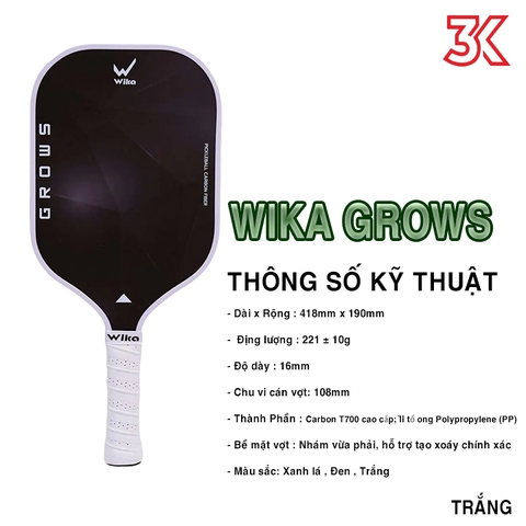 Vợt Pickleball Wika Grows 1 vợt 1 hộp