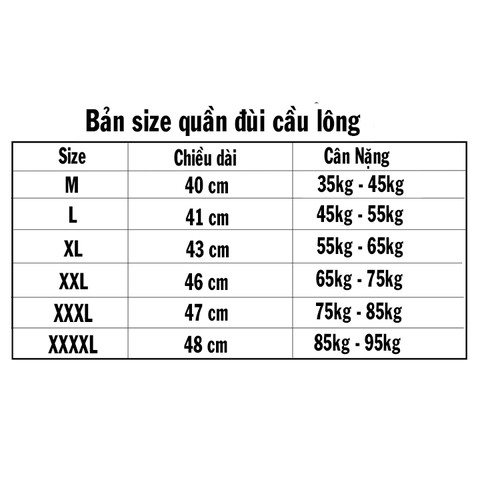 Quần đùi cầu lông Yonex M - XXXXL