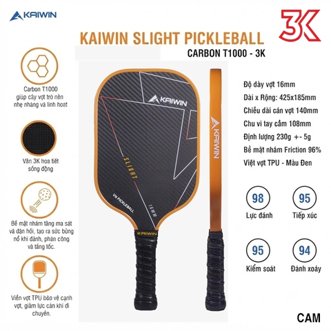VỢT PICKLEBALL KAIWIN SLIGHT T1000