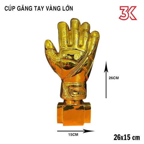 Cúp găng tay vàng 2021 nhựa cứng