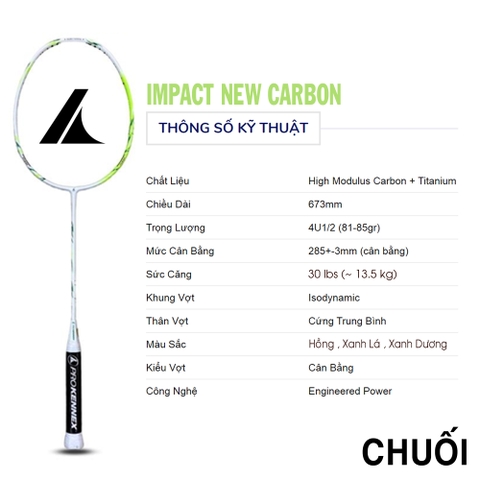 Vợt cầu lông ProKennex IMPACT NEW CARBON 1 vợt 1 túi