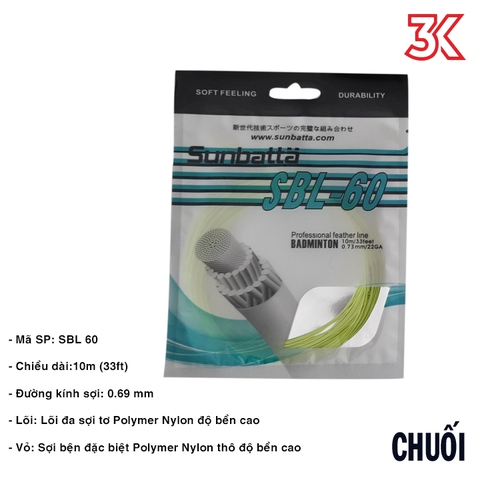 Dây cước căng vợt cầu lông Sunbatta Nhật Bản SBL 60 [Tặng mã 50k] [FreeShip] [Chính hãng]