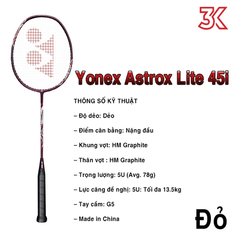 Vợt Cầu Lông Yonex Astrox Lite 45i 5U 1 khung vợt 1 túi [Chính hãng][bảo hành 3T]