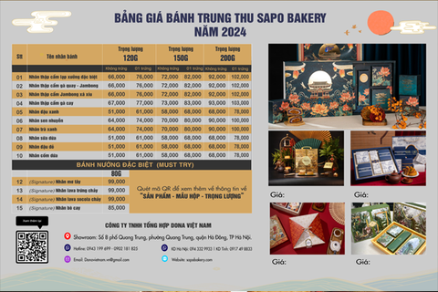 MENU BÁNH TRUNG THU