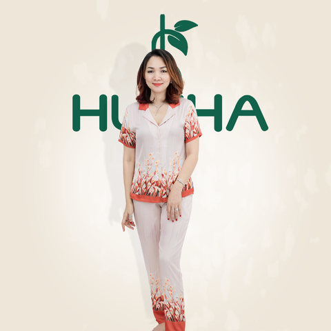 (Mã B52) Đồ bộ trung niên Huy Hà , kiểu dáng bijama tay ngắn , chất vải lụa latin cao cấp