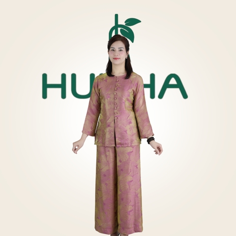 Pháp Phục Túc An | Đồ Lam Đi Chùa Mặc Tết Du Xuân | Hoa Văn Sang Trọng, Thanh Lịch Cho Dịp Tết LT22 | HUY HÀ