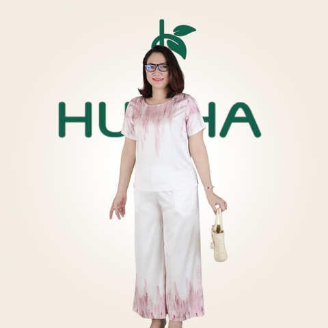 (Lụa 40) Đồ Bộ Trung Niên - Bộ Lụa Tơ Tằm Mặc Nhà Cao Cấp Dáng Suông Thoải Mái | HUY HÀ