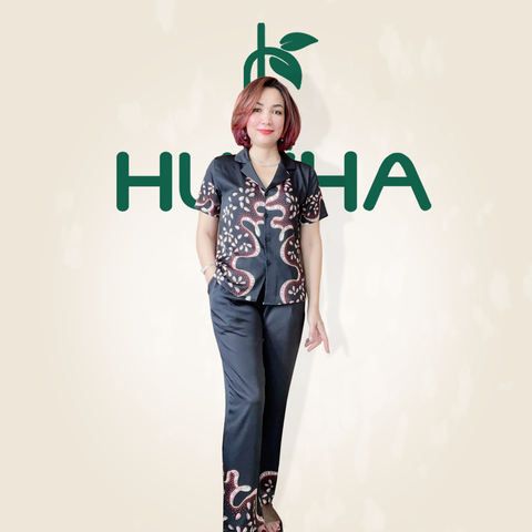 (Mã H8) Đồ bộ trung niên Huy Hà , đồ vải lụa latin , kiểu dáng bijama tay ngắn