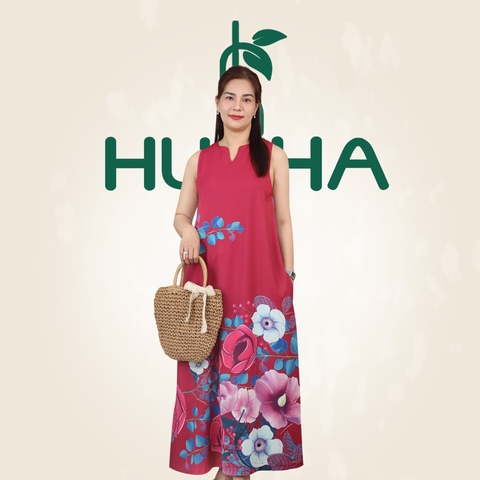 (Mẫu DD10) -Đấm Thiết kế trung niên HUY HÀ - Lụa Mango in