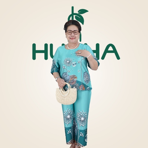 (Mã E78) Đồ bộ Trung Niên HUY HÀ - mẫu lụa mặc nhà