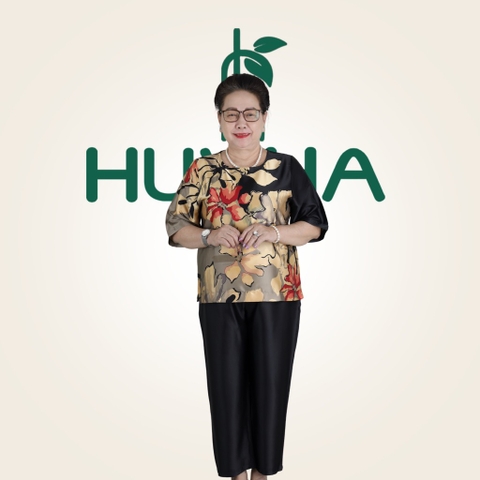 (Mẫu HA44) - Đồ trung niên nữ HUY HÀ, chất vải lụa tơ tằm, áo cổ tròn quần 9 tấc