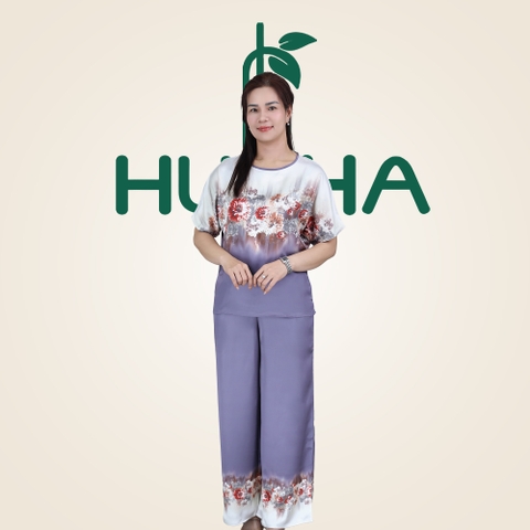 (Mẫu TC36) - Đồ bộ thiết kế trung niên - HUY HÀ - mẫu lụa thường ngày cho mẹ