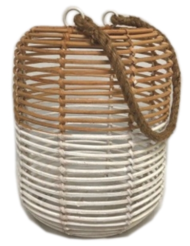 Rattan lantern basket 86322
