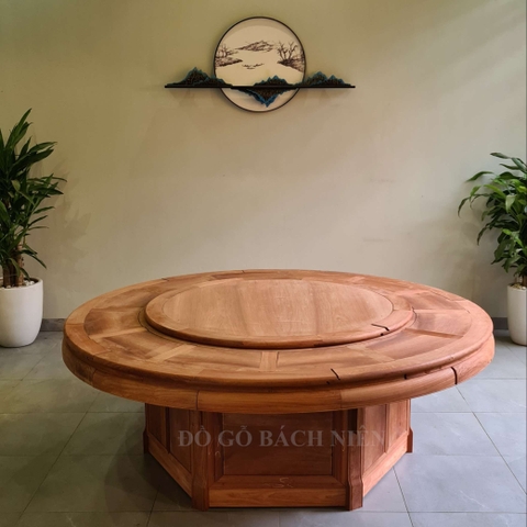 Bộ bàn ăn tròn Á Đông BA04