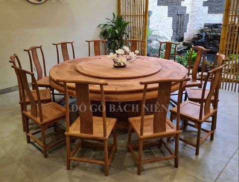 Bộ bàn ăn tròn Á Đông 0501