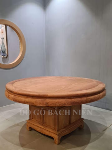 Bộ bàn ăn tròn Á Đông BA23