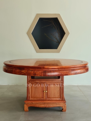 Bộ bàn ăn tròn Á Đông BA03
