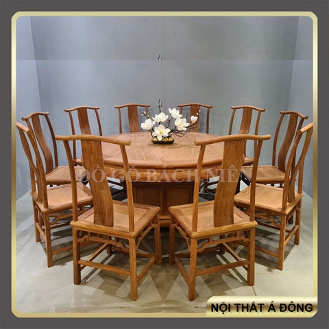 Bộ bàn ăn tròn Á Đông BA22