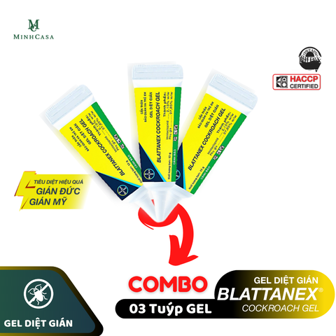Combo 3 - Gel diệt gián Blattanex Cockroach