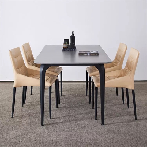 BÀN ĂN MẶT ĐÁ CHÂN GỖ - BAMD98