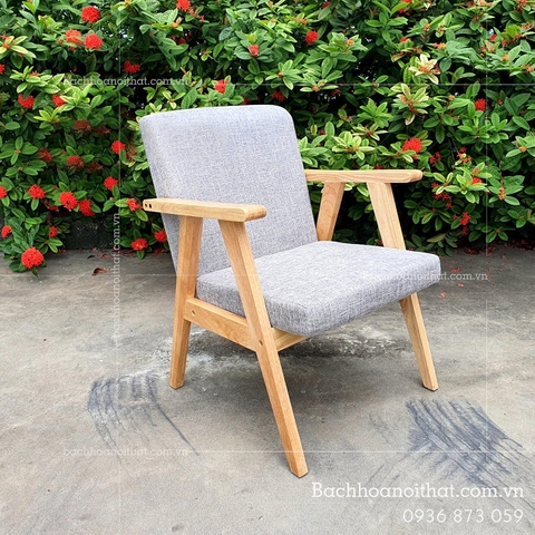 GHẾ SOFA TAY DẸT ĐƠN GỖ CAO SU - SFG02