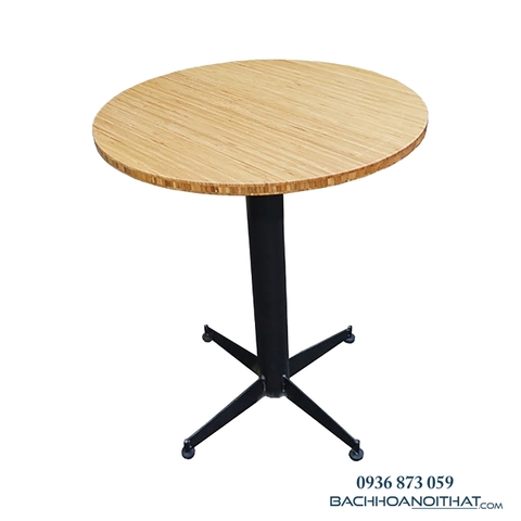 BÀN CAFE MẶT GỖ CHÂN TRỤ 4 CẠNH - BCF31