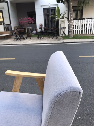 GHẾ SOFA TAY DẸT ĐƠN GỖ CAO SU - SFG02