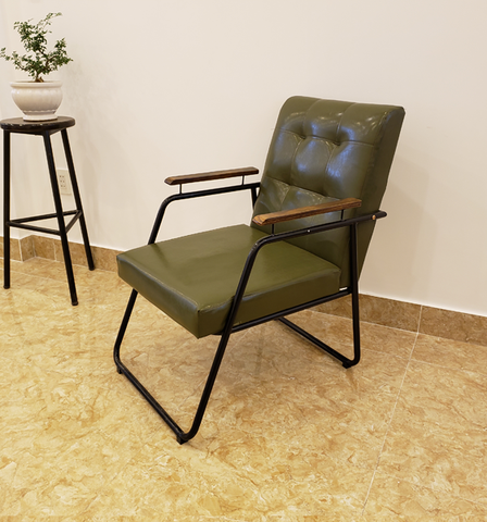 GHẾ SOFA ĐƠN CAFE CHÂN SẮT