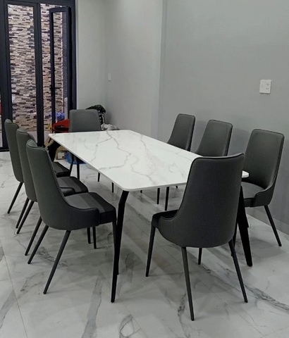 BÀN ĂN MẶT ĐÁ CHÂN SẮT