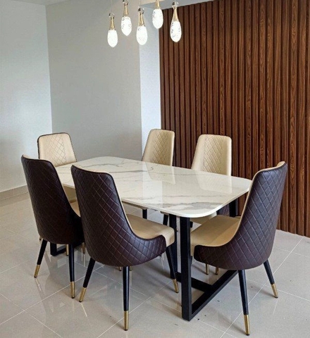 BÀN ĂN MẶT ĐÁ CHÂN SẮT- BAMD32