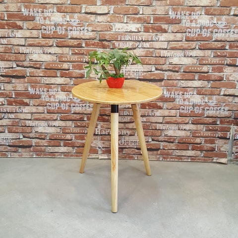 BÀN CAFE MẶT GỖ CHÂN SẮT SƠN GIẢ GỖ - BCF11