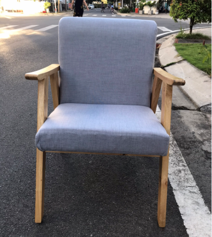 GHẾ SOFA TAY DẸT ĐƠN GỖ CAO SU - SFG02