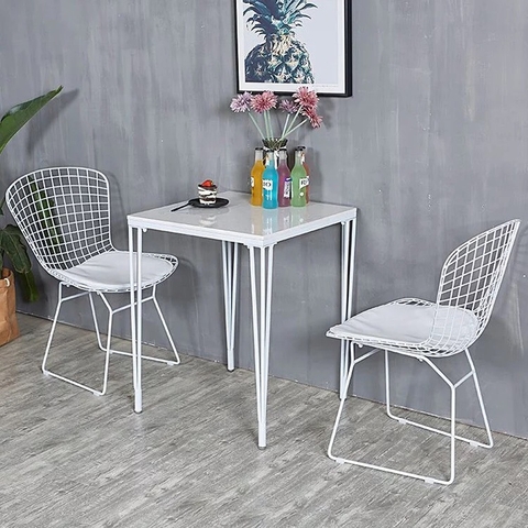 GHẾ SẮT LƯỚI MẶT NỆM