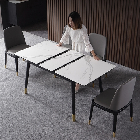 BÀN ĂN MẶT ĐÁ KÉO DÀI - BAMD12