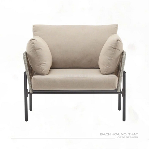 Ghế Ngoài Trời Khung Sắt Đan Dây GD19