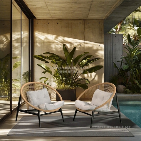 Ghế Cafe Ngoài Trời Khung Sắt GD22