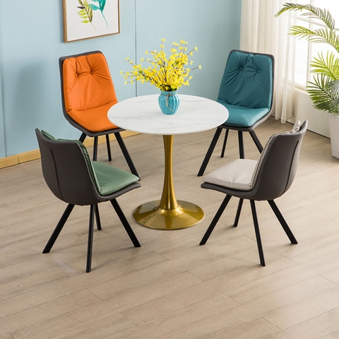 BÀN CAFE MẶT ĐÁ CHÂN TULIP MẠ VÀNG - BCF23