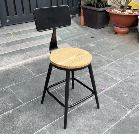 GHẾ CAFE SẮT MẶT GỖ