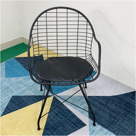 GHẾ CAFE SẮT LƯỚI MẶT NỆM