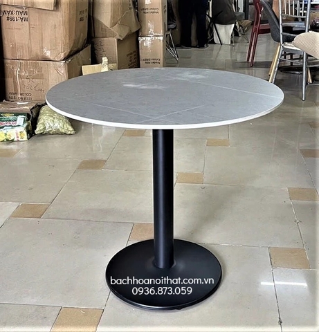 BÀN CAFE CHÂN SẮT MẶT ĐÁ CERAMIC - BCF58
