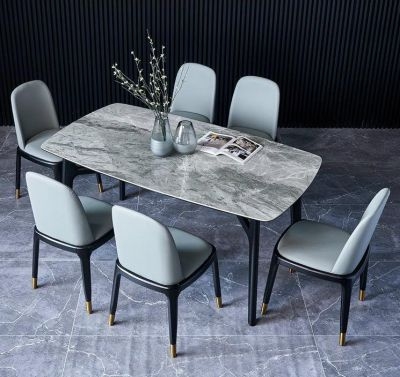 BÀN ĂN CONCORDE II MẶT ĐÁ CHÂN GỖ